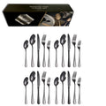 Large in Stock 20pcs Silverware Set Cutlery Kits Gold Tableware Set Stainless Steel Black Cutlery Set