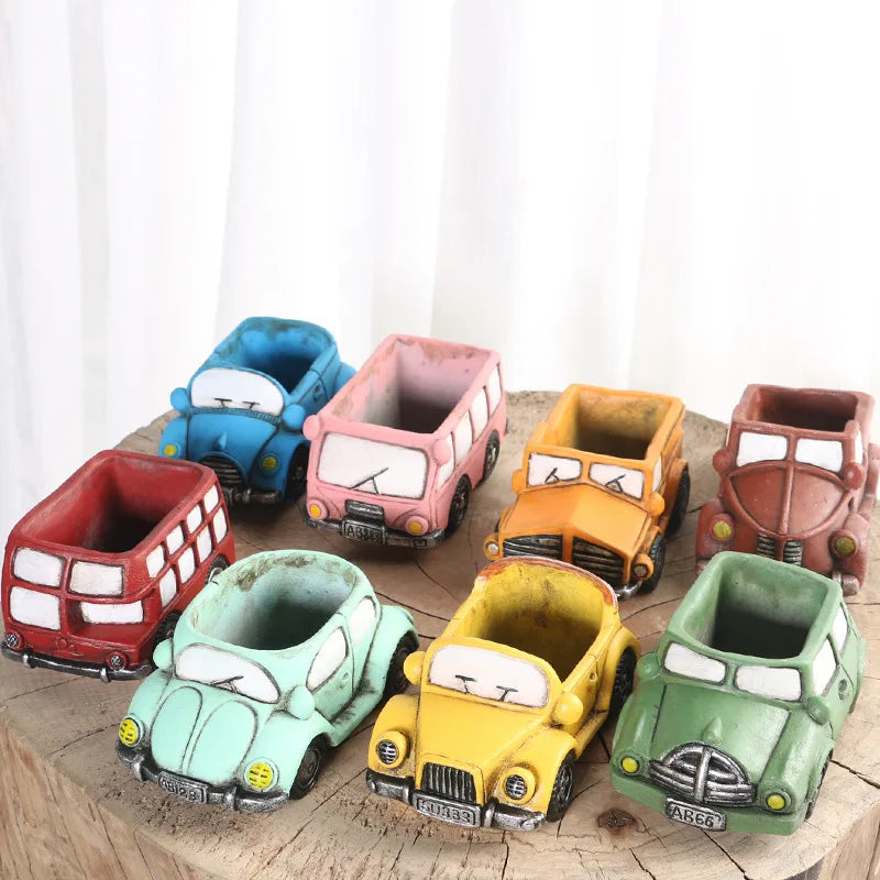 High Quality Vintage Retro Terracotta Tabletop Vase Hot Style Pickup Car Pottery Home Decor Ceramic Crafts