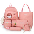 Backpack Large Capacity Five-Piece Student Schoolbag Casual All-Matching Backpack One Piece Dropshipping 3900