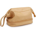2024 Custom Fashion Soft PU Makeup Bag Organizer Toiletry Pouch Travel Cosmetic Bag Double-layer Portable Zipper Beauty Case