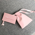 Luxury Customized Soft Pink Velvet Pouch Embroidery Drawstring Embossing for Jewelry Wigs Perfume Dust Gift Cosmetic Packaging