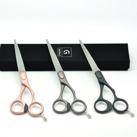 Baoli Pro Scissors Colored Handle Shears 7 Inch AUS8 Steel Dog Hair Fine Cutting Straight Grooming Scissors With Sharp Blade