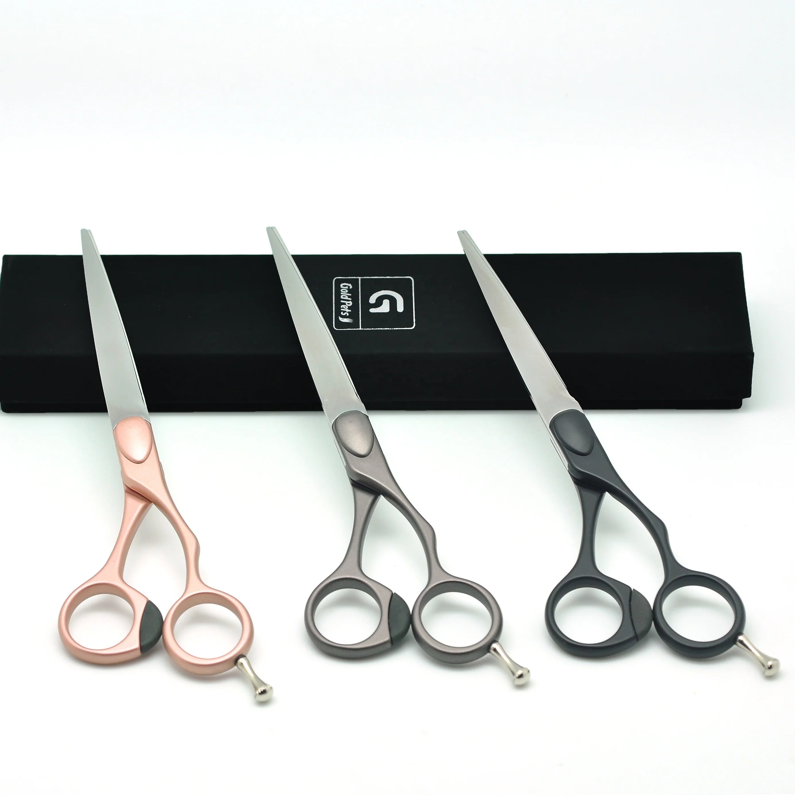 Baoli Pro Scissors Colored Handle Shears 7 Inch AUS8 Steel Dog Hair Fine Cutting Straight Grooming Scissors With Sharp Blade