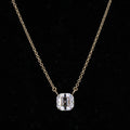 Starsgem 14k Yellow Gold 6*6mm Asscher Cut Moissanite Gemstone Pendant Jewelry Necklace