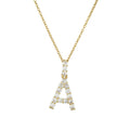 Hainon Letter Necklace for Women 18K Gold Plated Initial Pendant Necklace Cubic Zirconia Initial Necklace for Girls