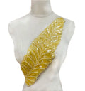 Wholesale Brand Fashion Leaf Beaded Fabric Bridal Luxury Sequin 3d Floral Flower Applique