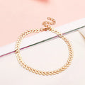 Fashion Dainty Charm Women Gold Plated Sequin Simple Anklets Beach Foot Anklets Chain Foot Jewelry