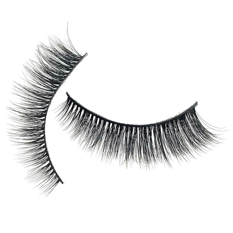 Wholesale Premium Other Eyelashes Wispy Real 3D Silk Eyelashes Handmade Natural Full Strip Eyelashes