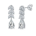 Pear Moissanite Earrings Factory Wholesale Price Moissanite Diamond 925 Sterling Silver Earring Making Supplies