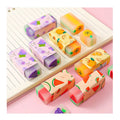 Cheap Promotion School Kids Girls Stationery Exam Pencil Cute Fruit Erasers