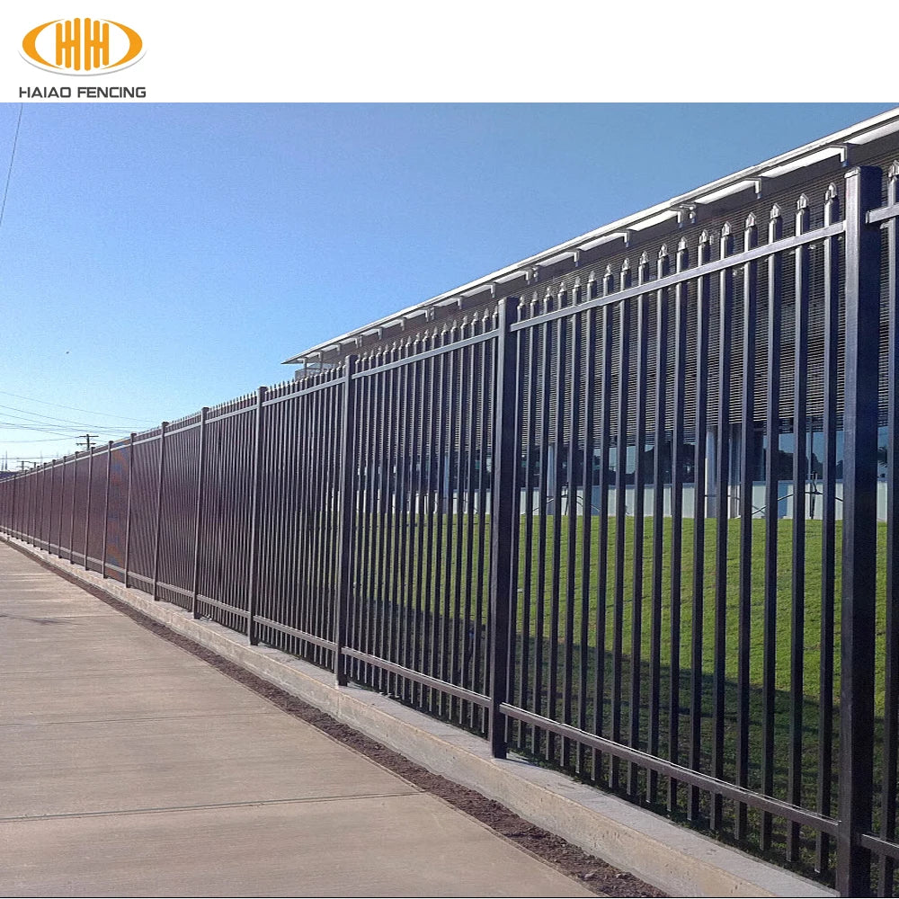For Haiao Factory Supply Metal Garden Ornamental Steel Picket Fence Cheap Used Wrought Iron Fence Panels 3D Modeling Included