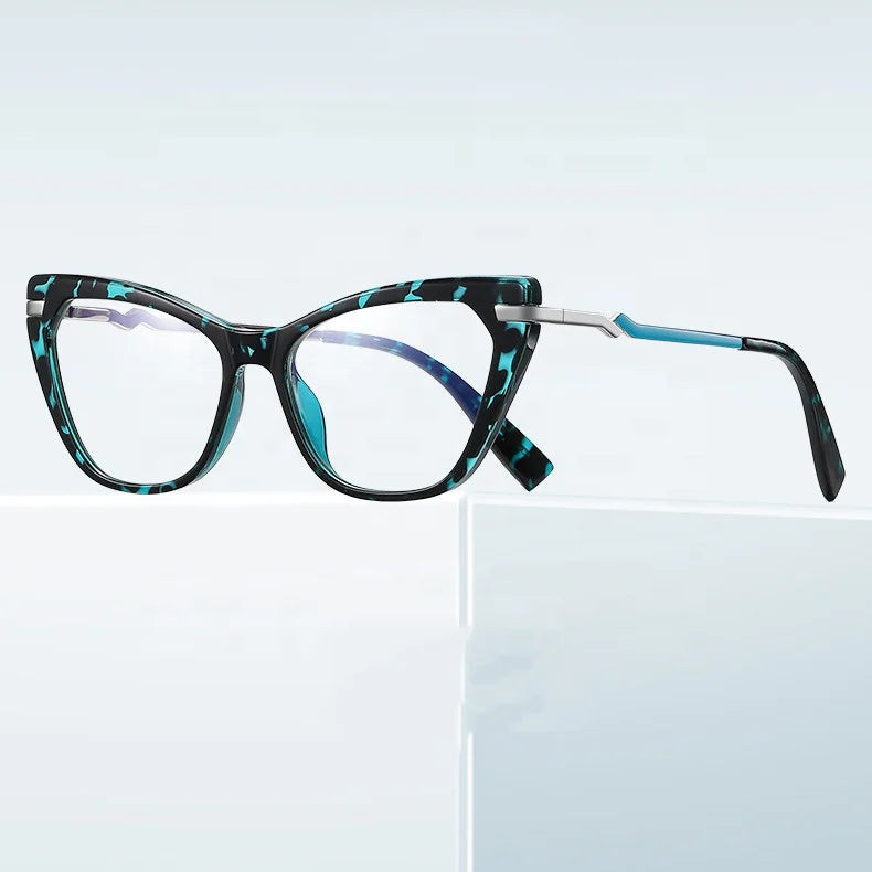 Jiuling Eyewear Cat Eye Black Tr90 Frame Reading Eye Glasses Fashion Women Luxury Optical Glasses Frame Lentes De Sol
