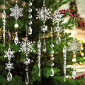 DIY Xmas Decorations Set 10pcs Christmas Ice Bar Transparent Snow Ice Edge Acrylic Ice Pick 15x14x4cm Semi-manual