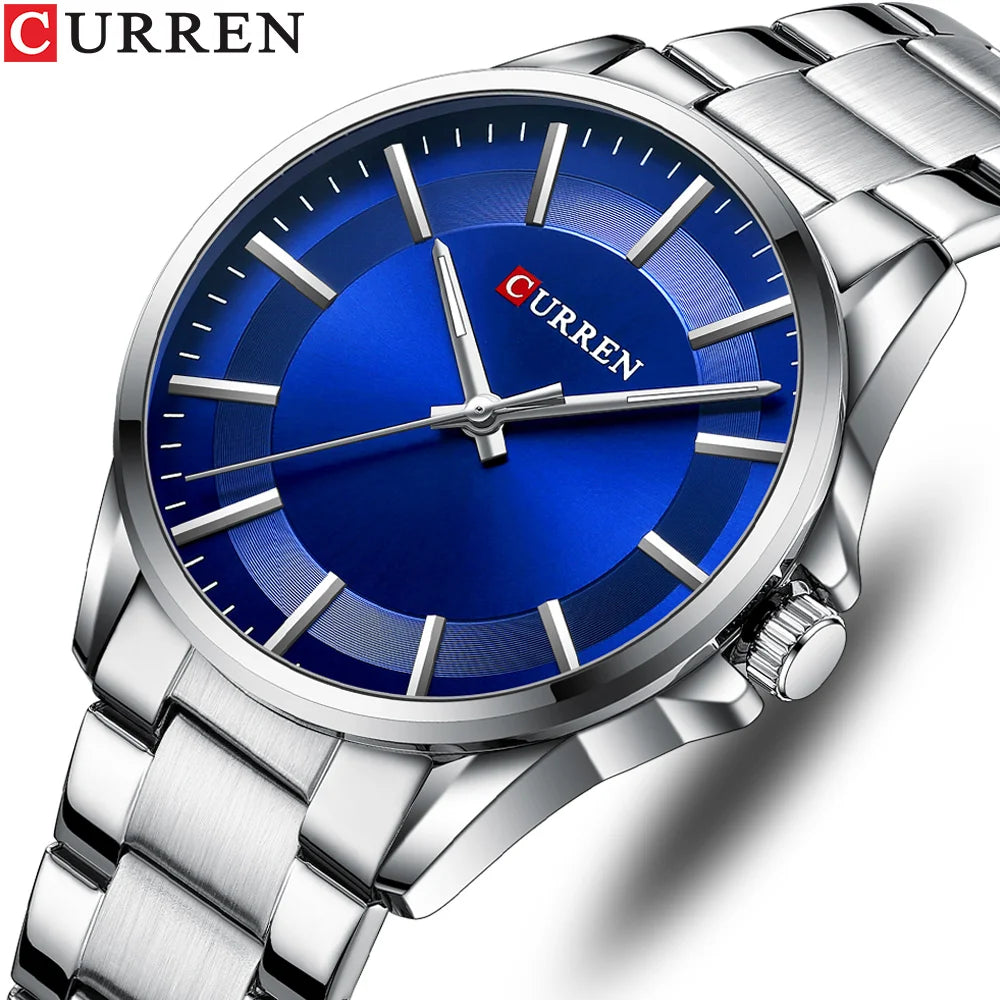 2025 CURREN 8429 Fashion Mens Watches Luxury Stainless Steel Band Business Quartz Wristwatches for Man Luminous Hands Clock Male