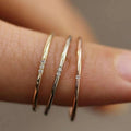 G461 Minimalist Jewelry Very Slim Ring 18K Gold Plated Stainless Steel Ring for Women