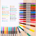 24 Color Straight Liquid Ballpoint Pen Retro Color Neutral Pen for Note Taking Black Quick Drying Ink Needle Tube Pen