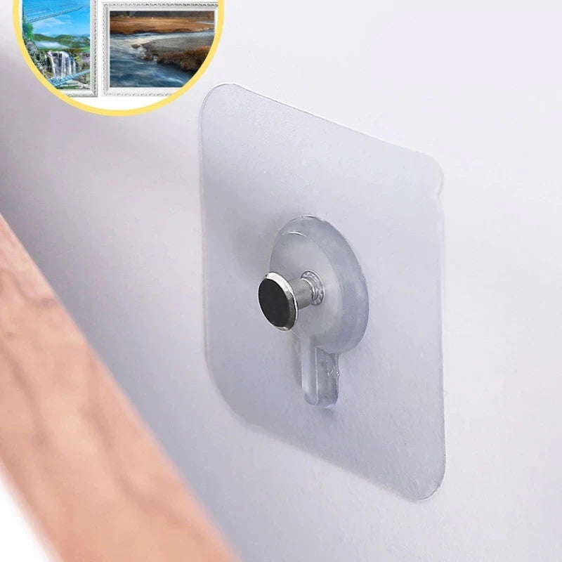 Self-Adhesive Eco-Friendly Plastic PVC Wall Mounted Hooks & Rails for Bathroom Coat Rack and Picture Hanging