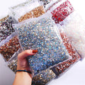 Bulk Wholesale 1440Pcs Flat Back Glass Crystal Rhinestones Hot Fix Top Decoration Accessories for Dresses