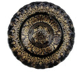 13 Inch Flower Rimmed Glass Dinnerware Electroplated Glass Charger Plate for Wedding Decoration