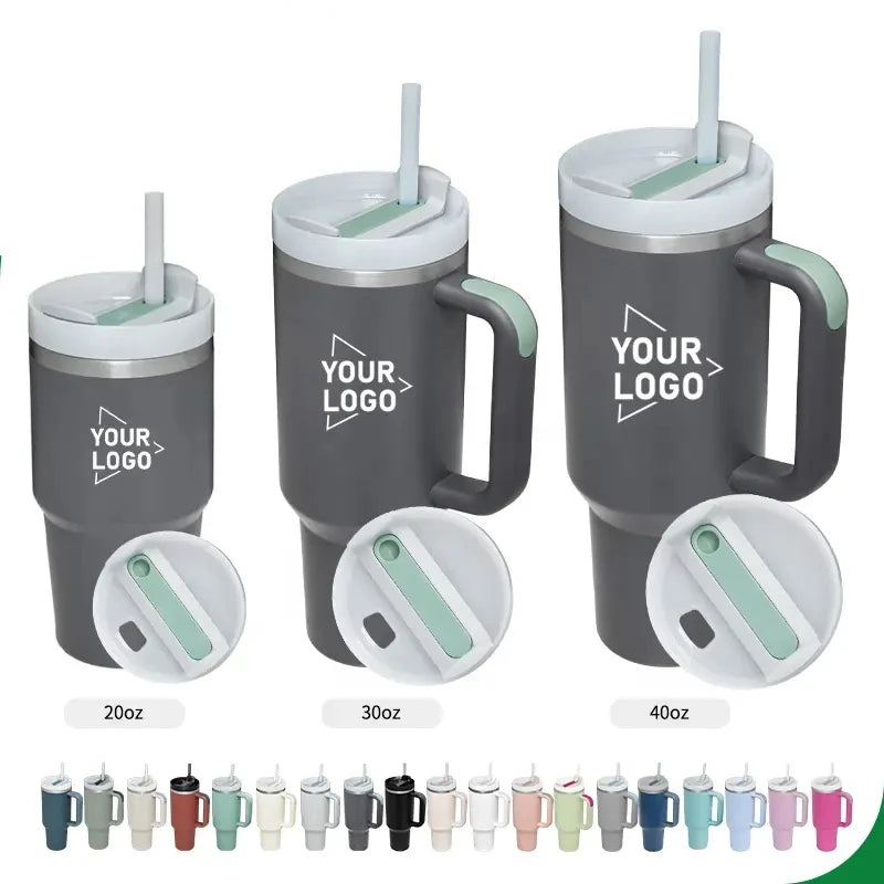 Hot Sale 2025 New Trend Hot Sale 40oz Adventure Handle and Straw Stainless Steel Tumbler Travel Mug