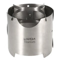 2-in-1 Windproof Folding Camping Titanium Wood Stove Windscreen Lightweight Portable Outdoor Cooking Wood Burning Stove