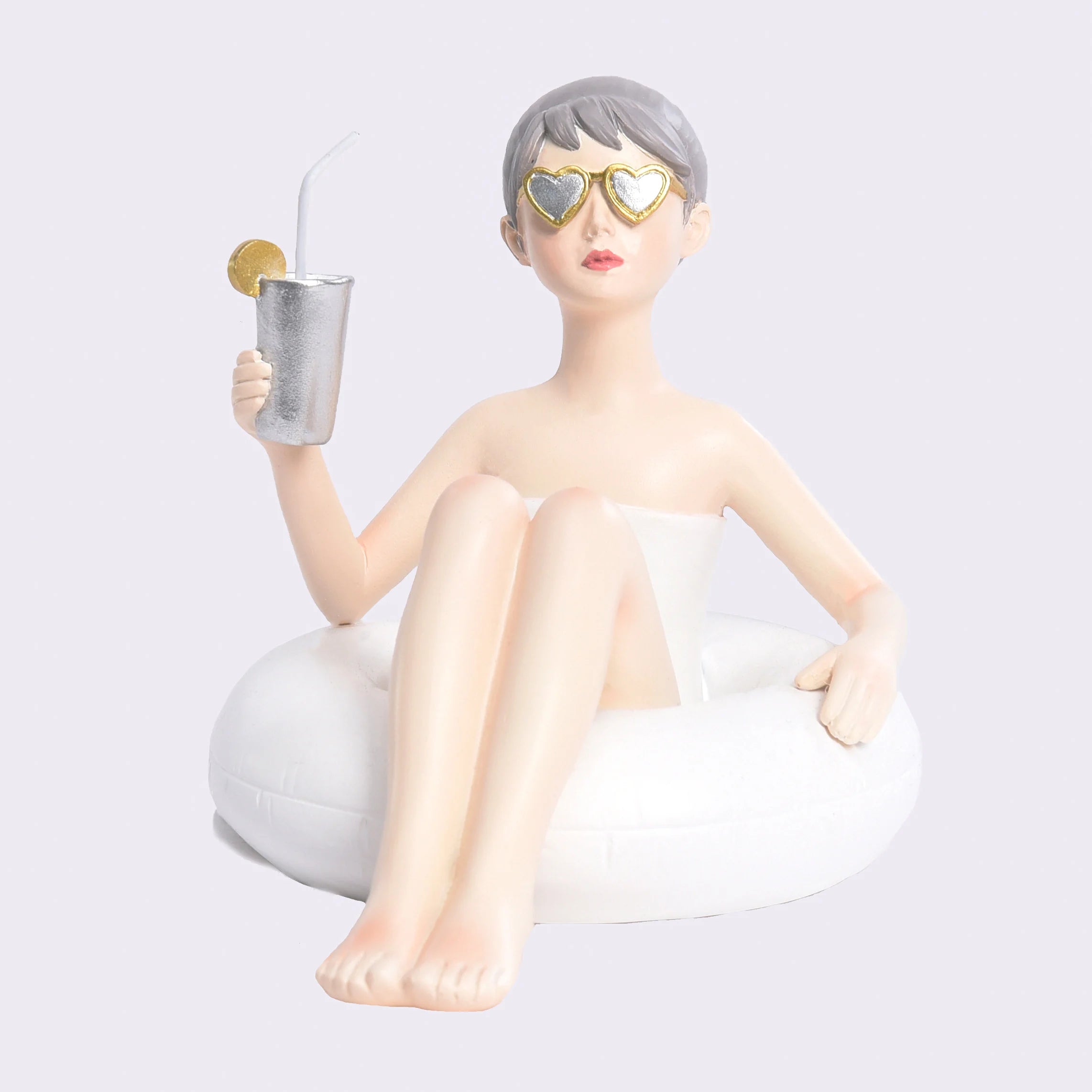 Custom Swimsuit Lady Girl Swimming Ornament Lovely Lady Polyresin Decorative Figurine