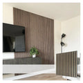 MUMU Soundproof Board Factory Polyester Fiber Foam Felt Wood Surface Slat Sound Proof Wooden Acoustic Wall Panels