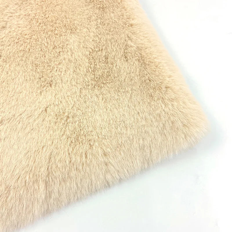 Hot Sales Custom Colors Fuzzy Fluffy One Side Warm Good Hand-feeling Rabbit Faux Fur Plush Fabric