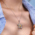Simple 18K Gold Plated Small Cube Collar Female Stainless Steel Double Layered Oval Ball Beads Chain Choker Necklace