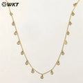 WT-BFN032 WKT Cute Fine Chains Necklace Round Shape Necklace Fashion Choker Jewelry Making Components 18inch Charm Necklace