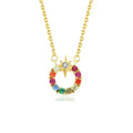 925 Sterling Silver Light Luxury Ocamang Star Necklace Female Niche Temperament Color Zircon Clavicle Chain Necklace