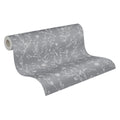 Made Germany Floral Grey Silver Non Woven Vinyl Wallpaper Rolls-Modern Design Highly Wash-Resistant for Hotel Kitchen Use