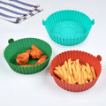Customizable 7.3 Inch or 8.5 Inch Reusable Oven Non-stick Heat-resistant Non-toxic Food Safe air Fryer Silicone Pot for Cooking