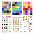 JLT Hot DIY Toy Multi-Color 6mm Round Ceramic Clay & Porcelain Bead Kit Letter Smile Face Designs Bracelet Making
