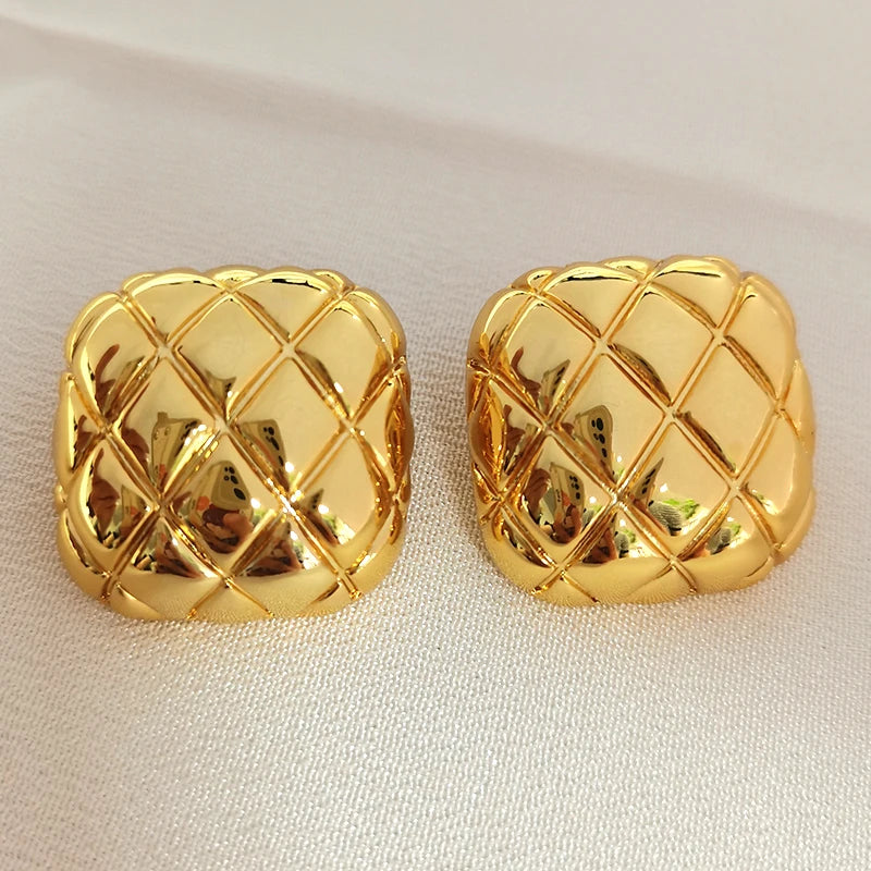 Fine Jewelry Gold Plated Classic Vintage Fashion Jewelry Brinco Stud Earrings 2023