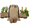 Mini Herb Starter Kit with Coconut Bran Block Pots Plastic Flower Pot Plant for Home and Garden