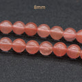 HZ Wholesale 8mm Watermelon Quartz stone tiny beads small crystal healing spheres