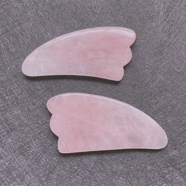 HZ Fast Shipping Rose Quartz Gua Sha Board Claw Shape Pink Crystal Jade Roller Beauty Personal Care Tool