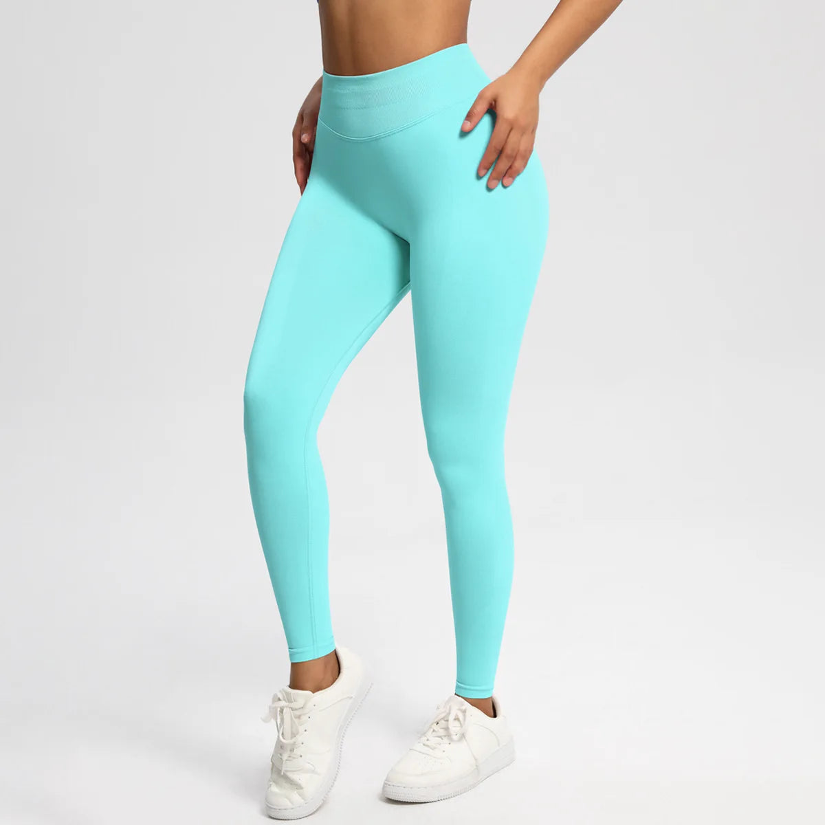 YIYI Seamless High Elastic Workout Leggings High Waist Tummy Control Yoga Pant Scrunch Butt Leggings Yoga Pants Gym Leggings
