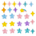 Iron On/ Sticker Stock Mini  Cute  various Embroidery Star  Patch for Luggage Tag Bag Decoration