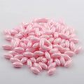 Hisenlee Wholesale 6X12MM Acrylic Ellipse Lustrous Grain Polished DIY Hand Chain Making Beads 1.5mm Hole 2500pcs 500g/bag JJ0030