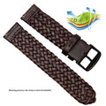Fashion Weave Cowhide Watch Band 18mm 20mm 22mm Universal Men Genuine Leather Watch Strap