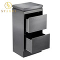 Customized Stainless Steel & MDF Board Modern Stackable Mobile Cabinet with Locks for Beauty Salon and Hotel Roller Trolley