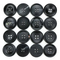 12MM 15MM 18MM 20MM 23MM 25MM 28MM 30MM Simple Design Black Round 4-Holes Thick Resin Sewing Button Shirt Button
