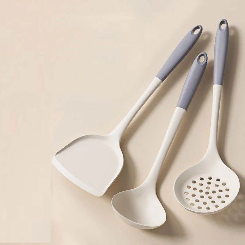 2025 Kitchen Gadgets Tools Color Blocked Silicone Spatula Soup Spoon Rice Spoon Household Non Stick Spatula Spoon