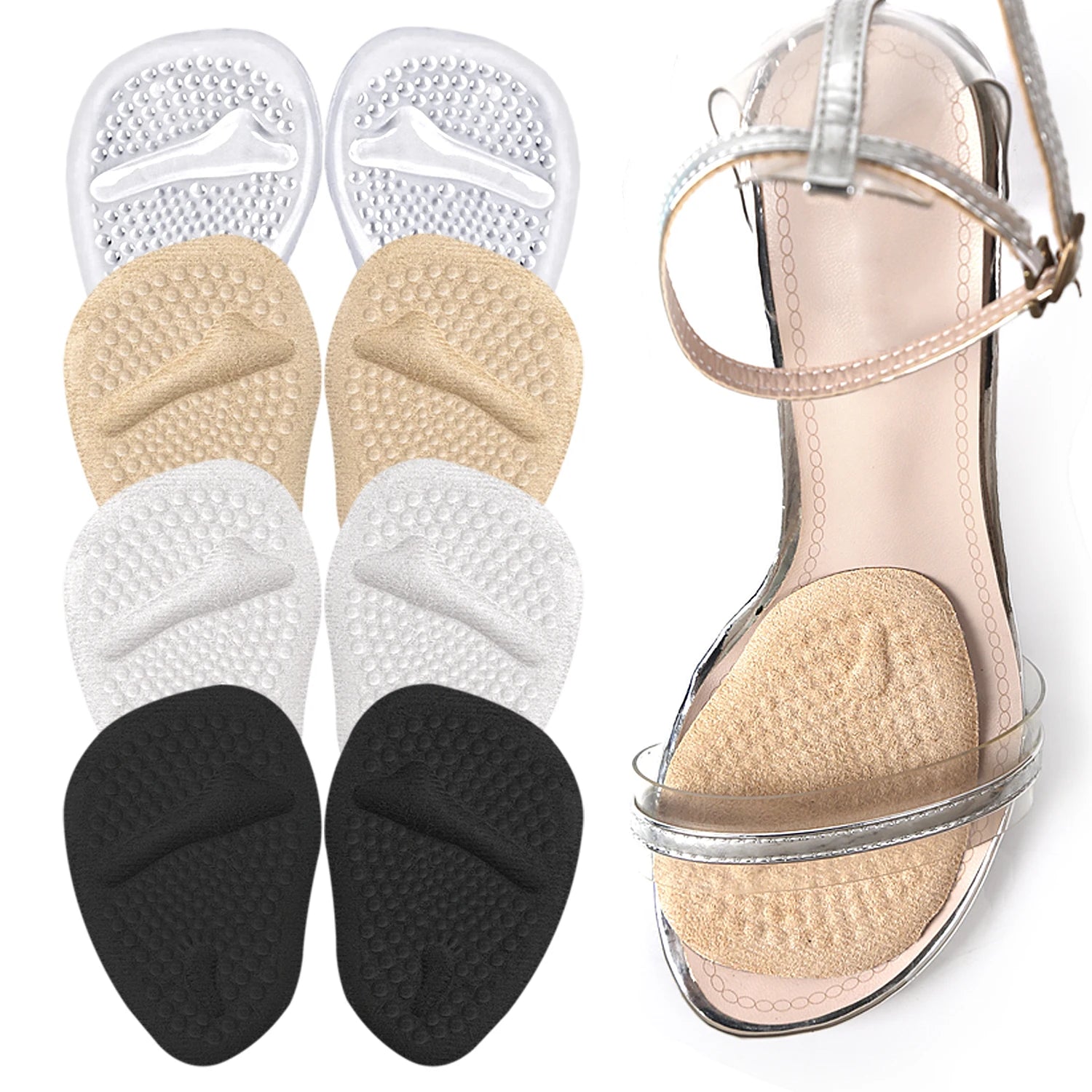 Metatarsal Pads Forefoot Cushion Pads Soft Foot Care Ball of Foot Cushions for Metatarsalgia Prevent Calluses Blisters