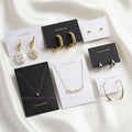 PandaSew Custom Logo Jewelry Cards for Necklace Earring Holder Punch Packaging Display Paper Cards