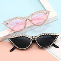 Superhot Eyewear 44300 Luxury Sparkling Crystal Cat Eye Sun Glasses Cheap Bling Bling Women Rhinestones Sunglasses