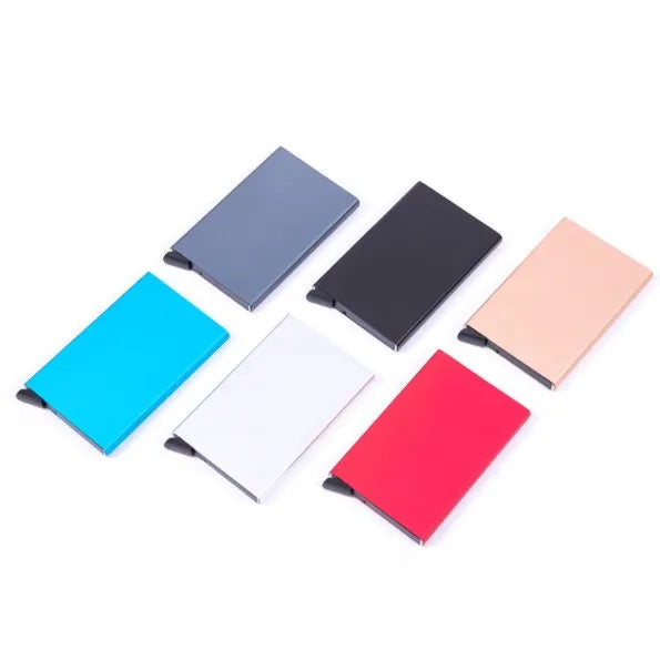 Free Sample Aluminium Alloy Custom Logo Wallet RFID Money Clip Card Holder Automatic for up Portable for Men