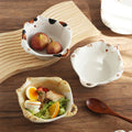 Solhui Japanese Ceramic Cartoon Meal Bowl Underglazed Color Breakfast Kids Fruit Salad Bowls
